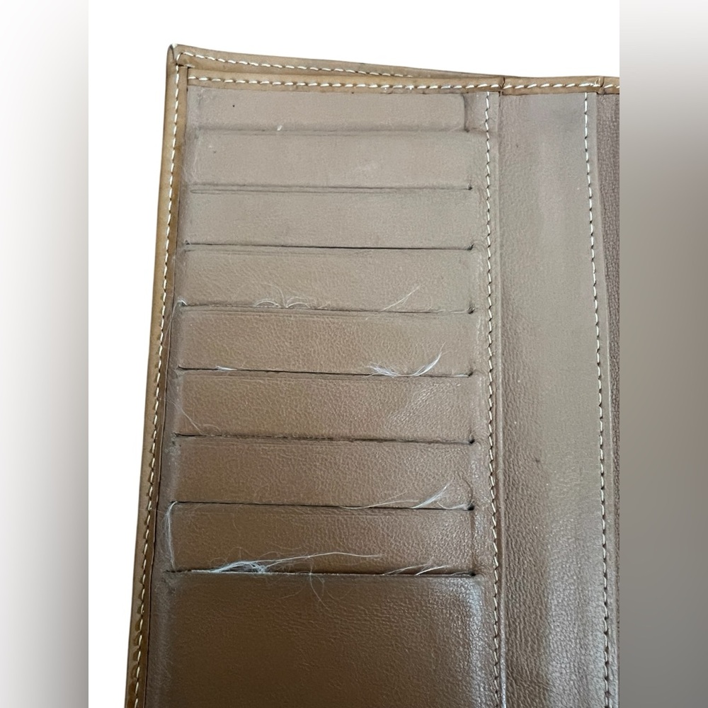 CHANEL CC Logo Camel Brown Leather Bifold Long Wallet - Picture 16 of 16